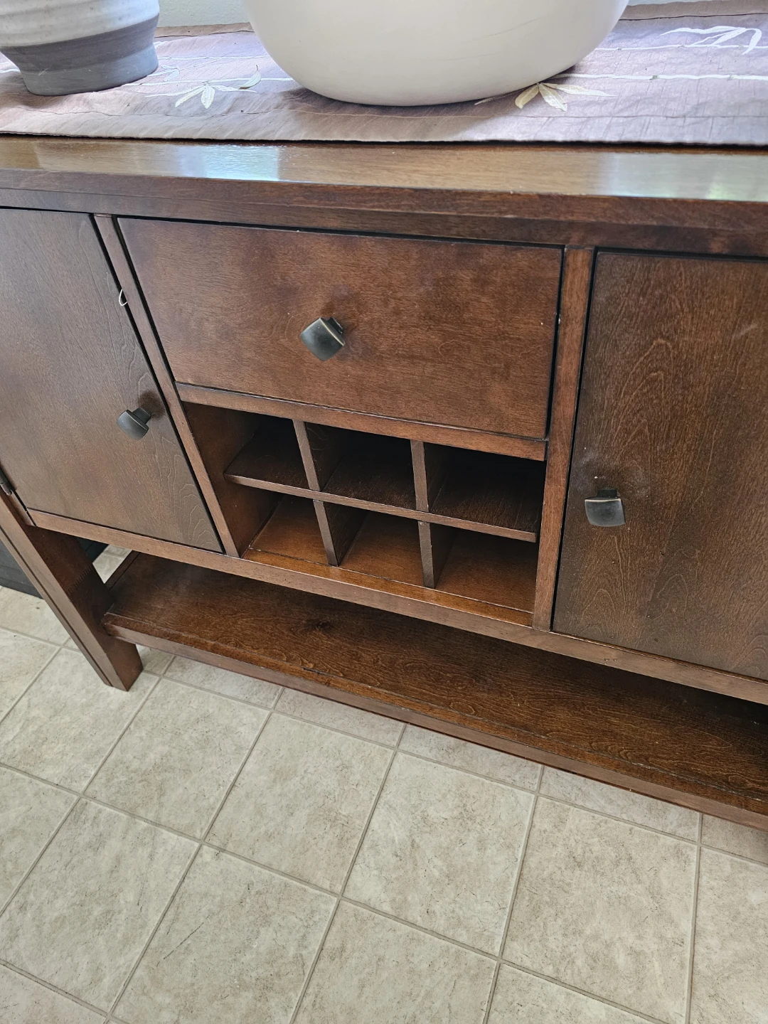 Dark Wood Dining Buffet Console with extension. - photo 2