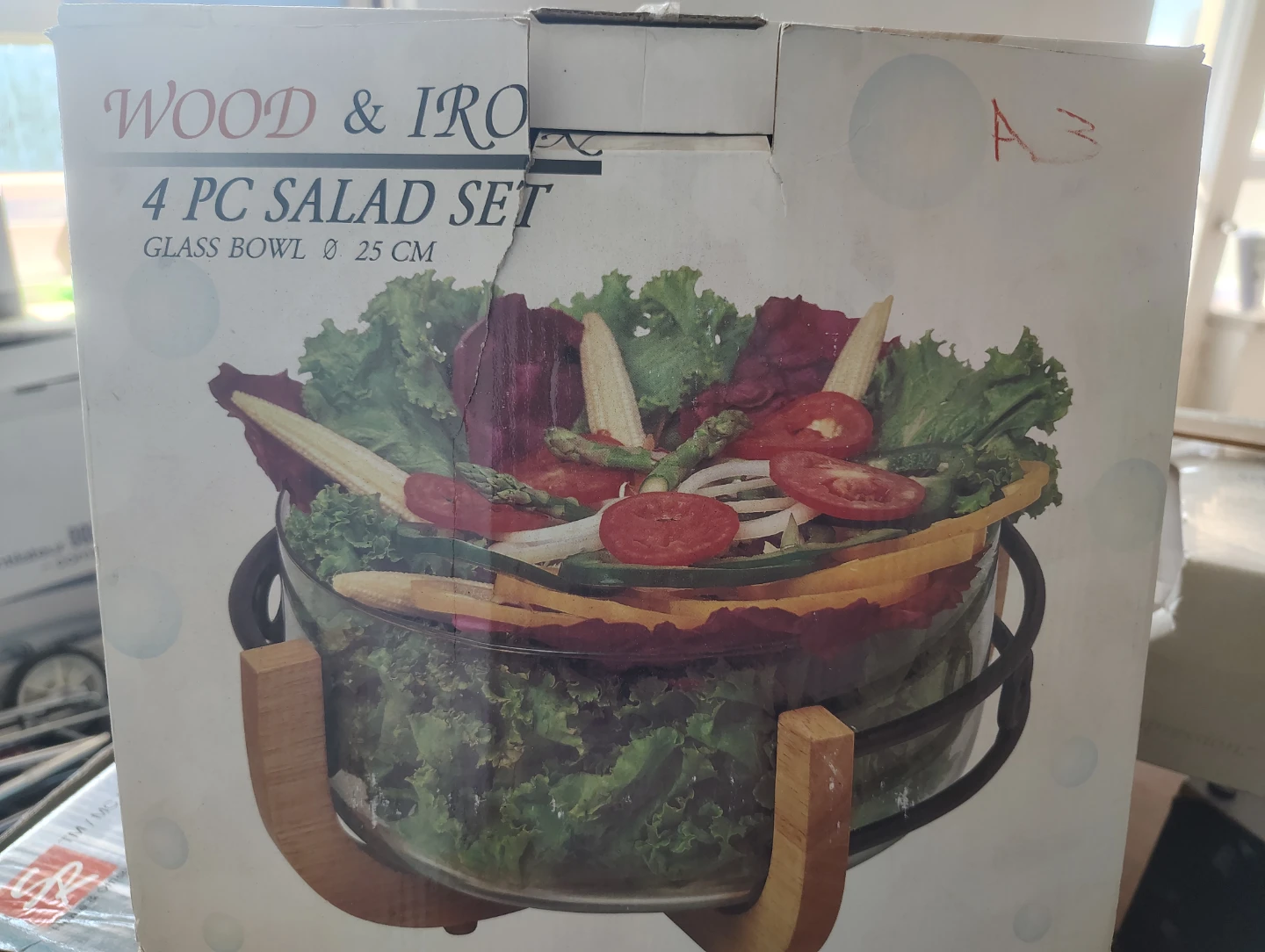 Wood & Iron 4 Pc Salad Set