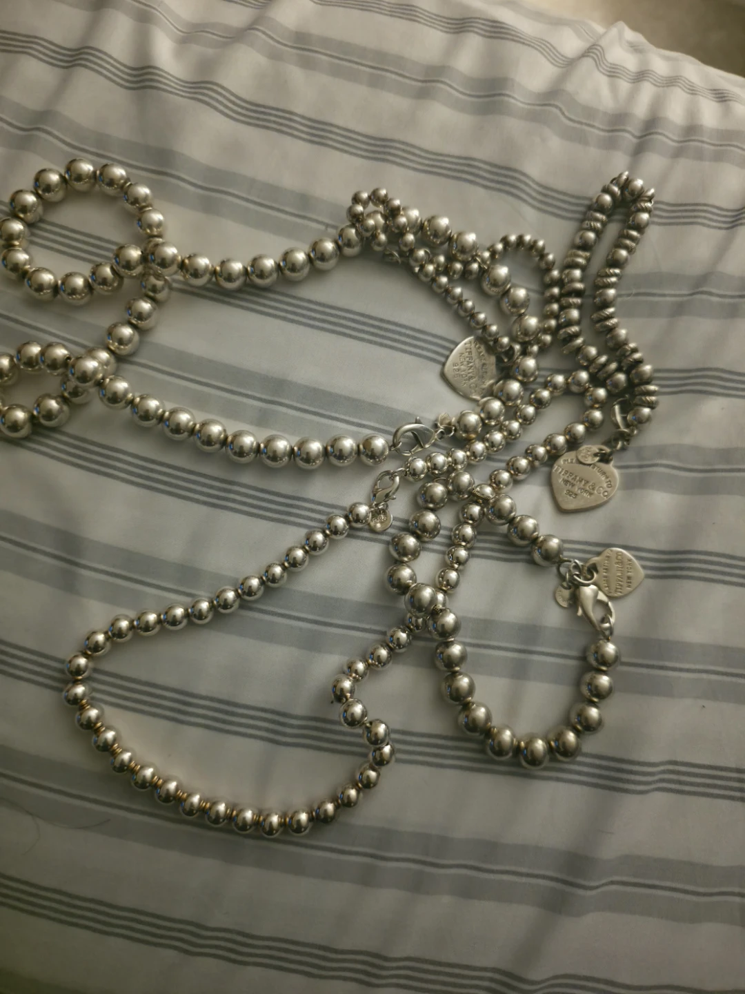 Tiffany & Co. Heart Tag Bead Necklace