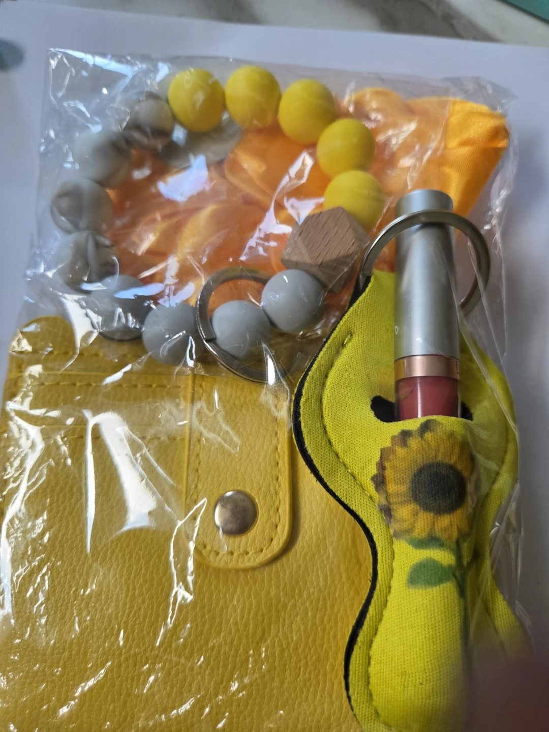 Wristlet Keychain and Card Holder Set