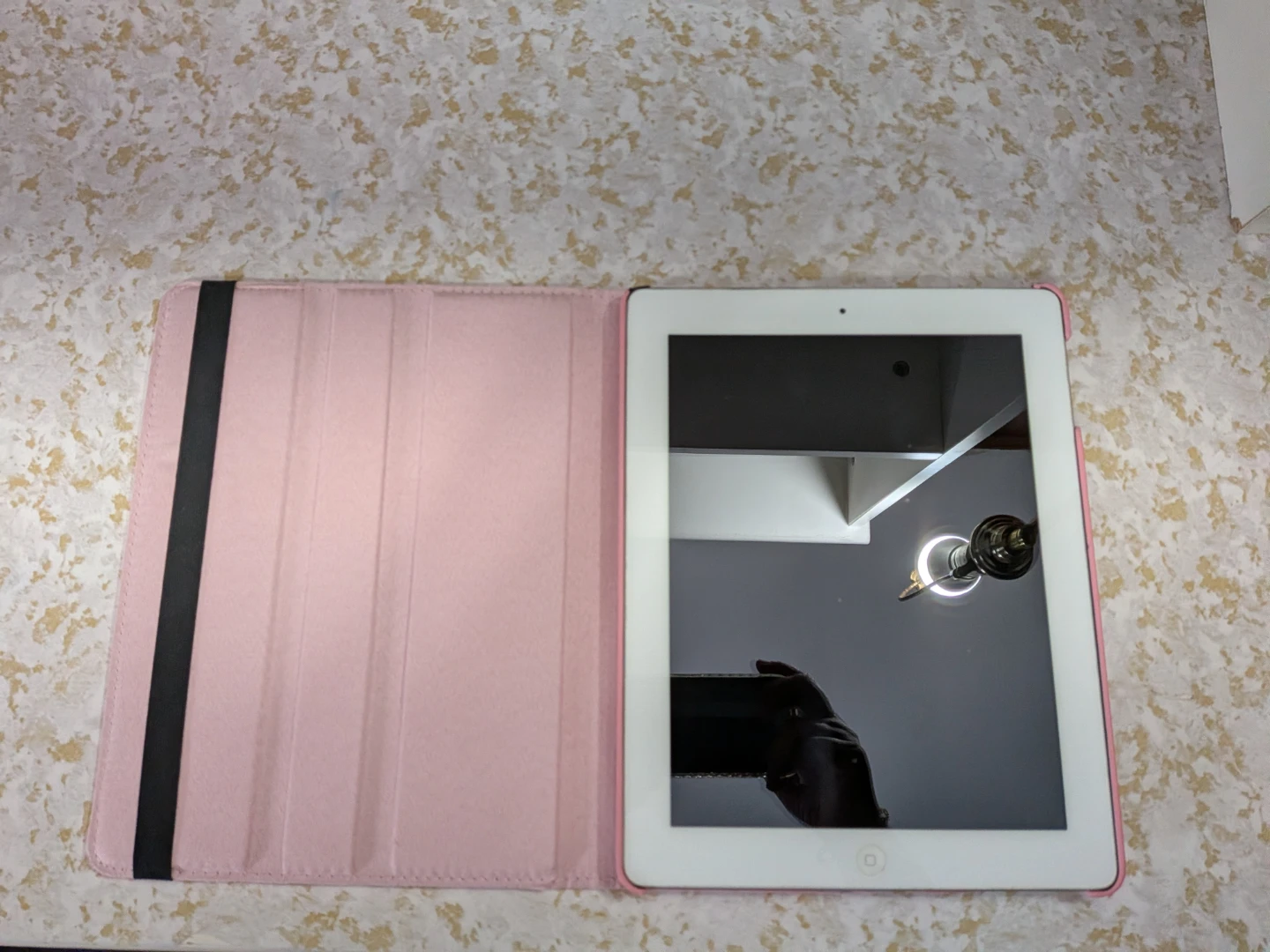Apple iPad with Light Pink Protective Case