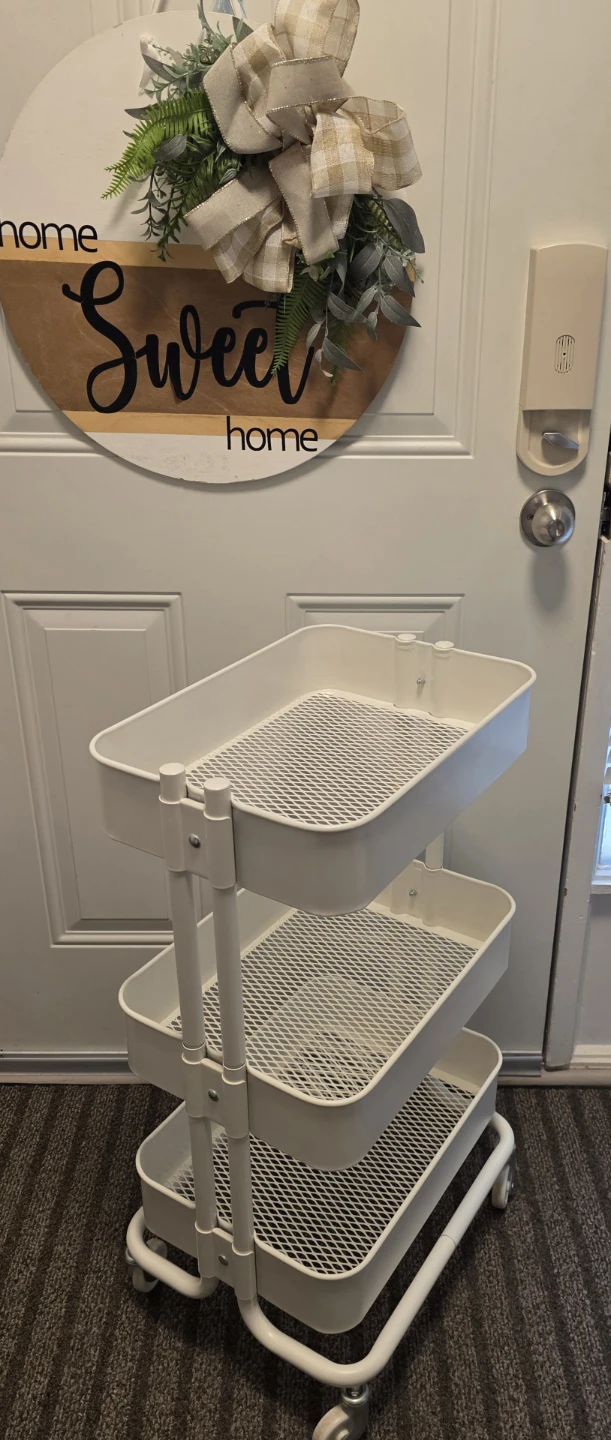 White storage cart
