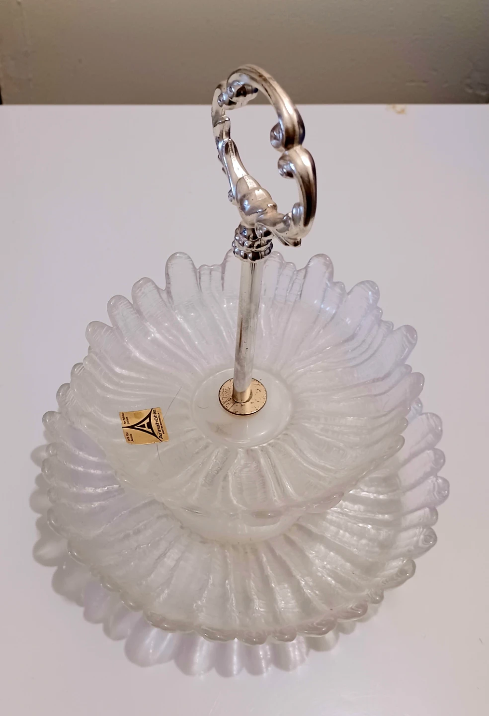 German Annahutte Crystal Serving Tray - photo 3