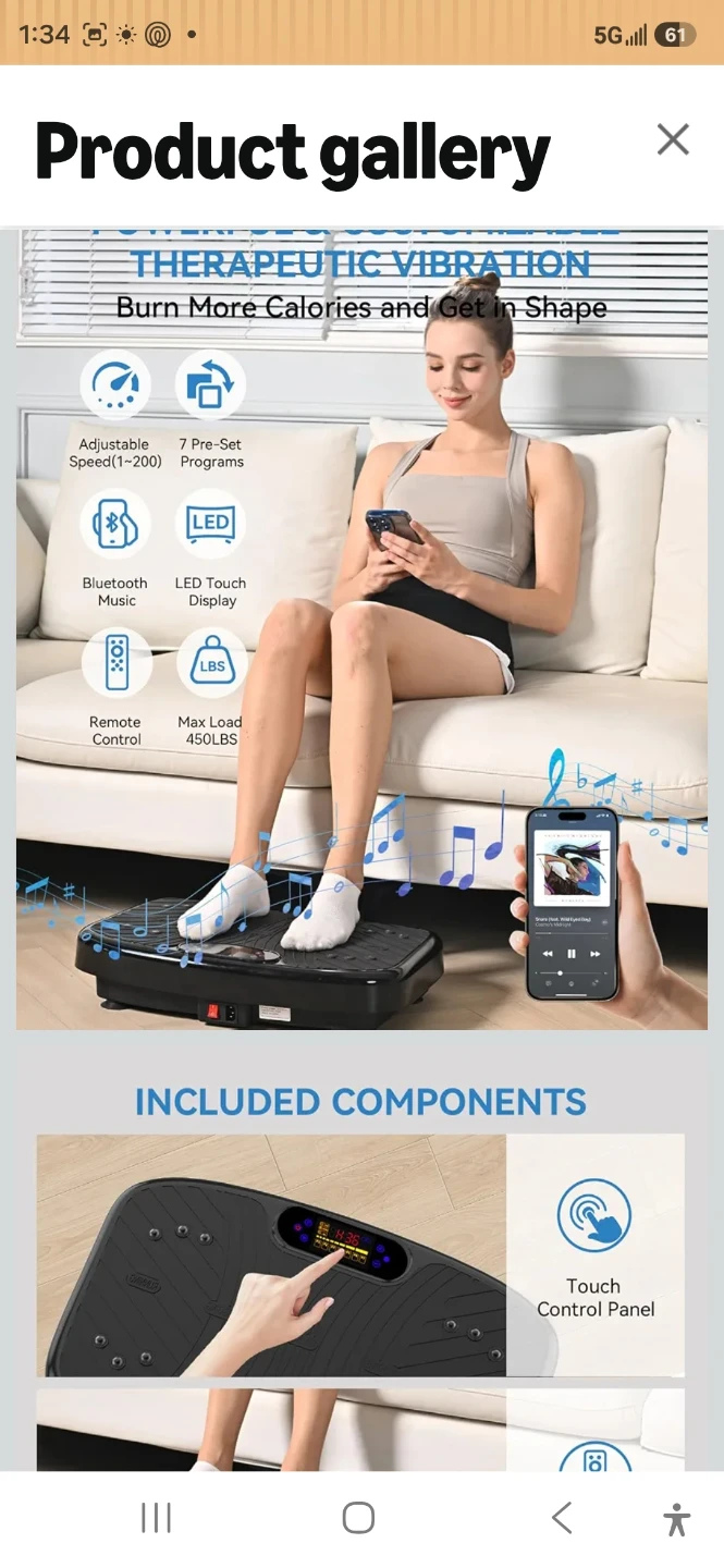 Vibration Fitness Plate with Remote - photo 5