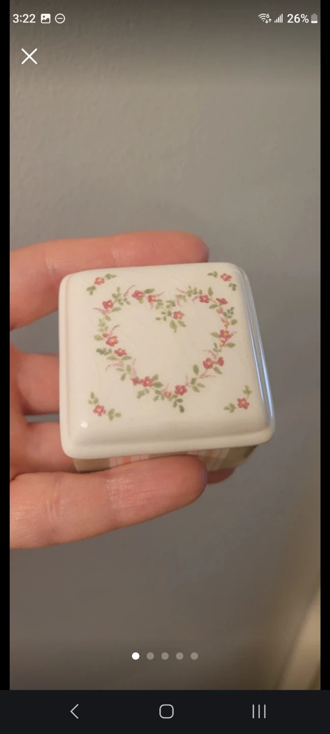 Forget Me-Nots DEMDACO Ceramic Trinket Box