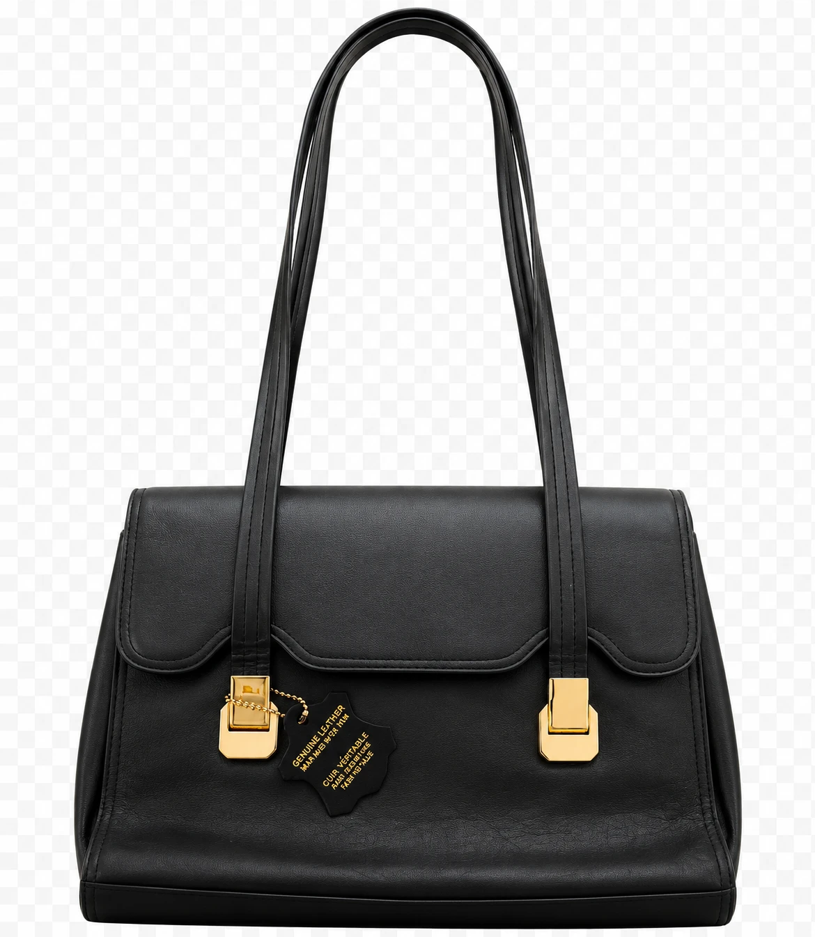 Black Genuine Leather Shoulder Bag