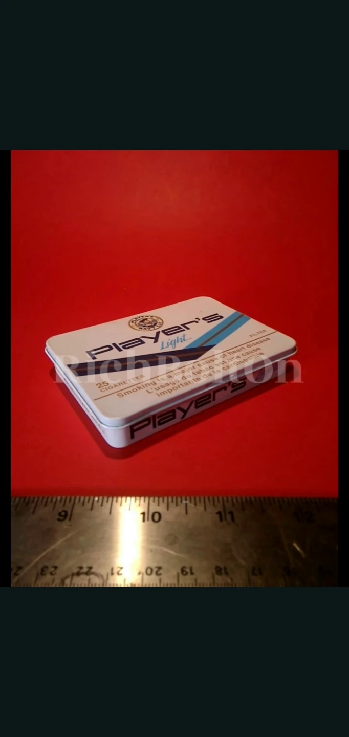 Player's Light Metal Cigarette Tin