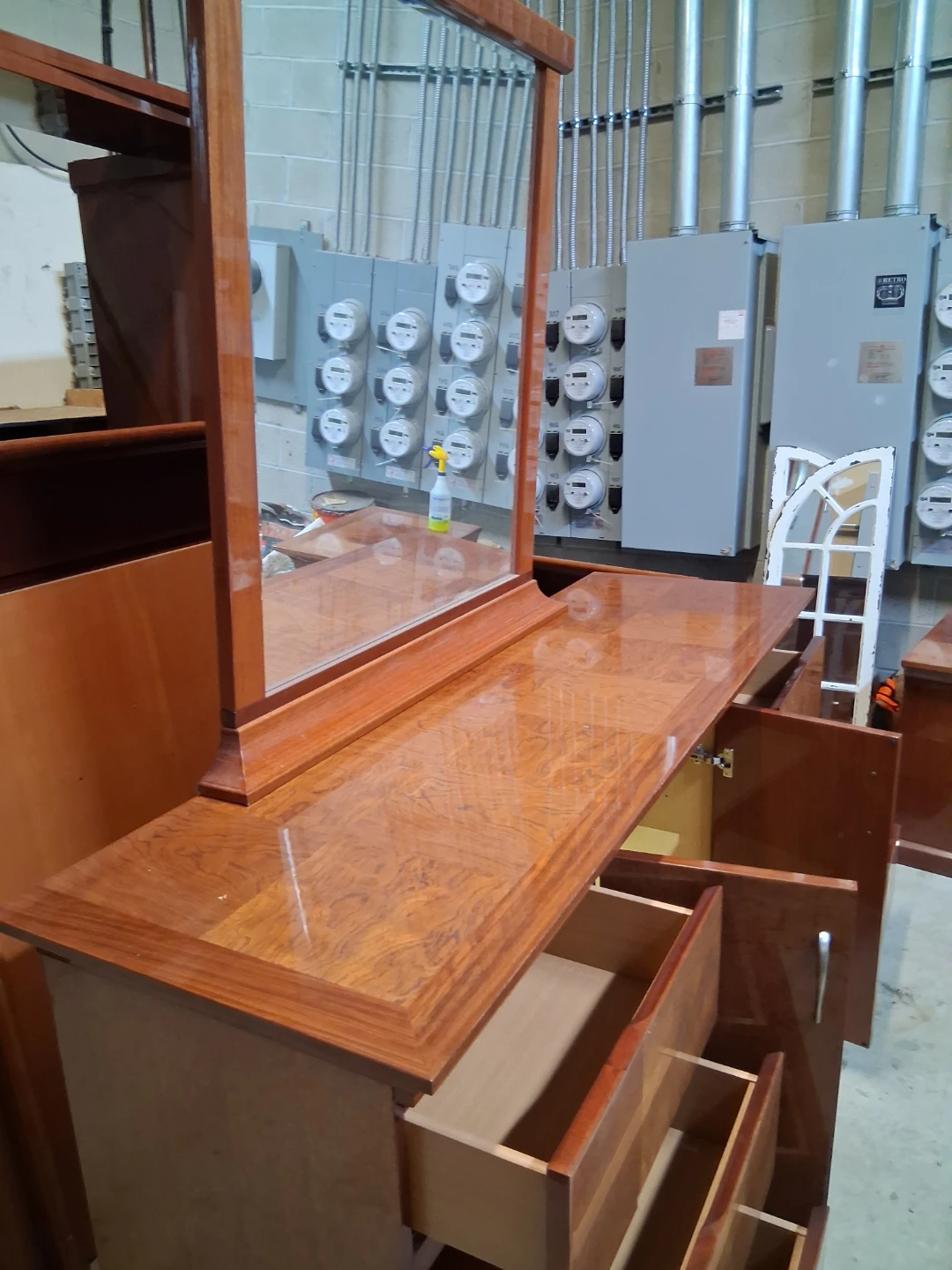 Wood Dresser with Mirror - photo 3