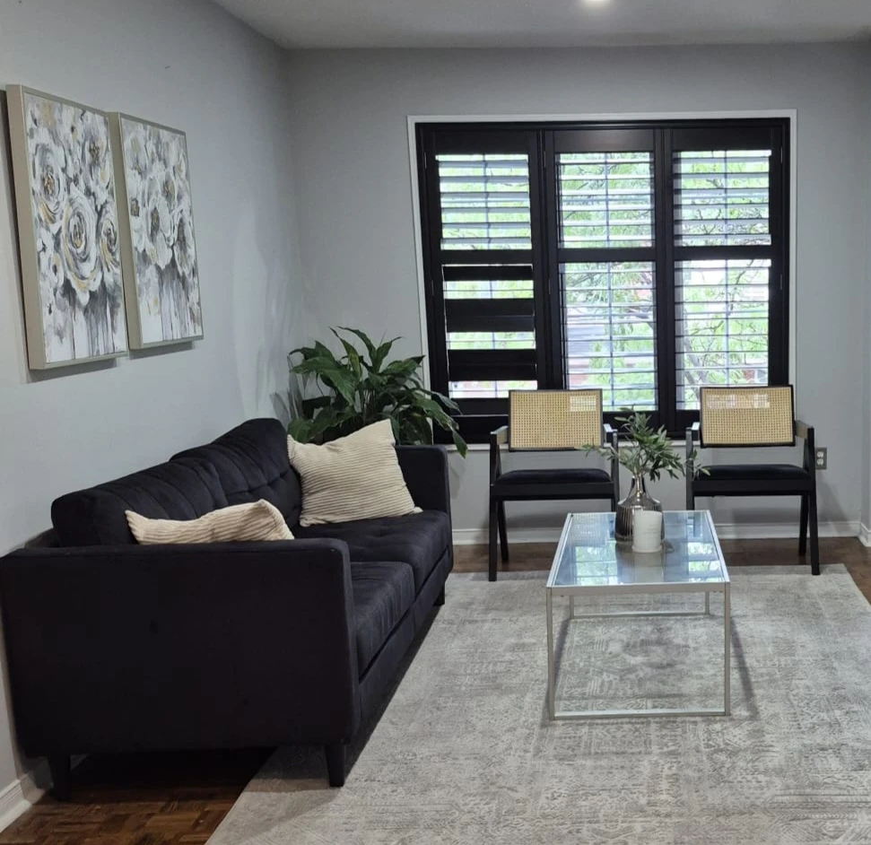 Black Tufted Sofa