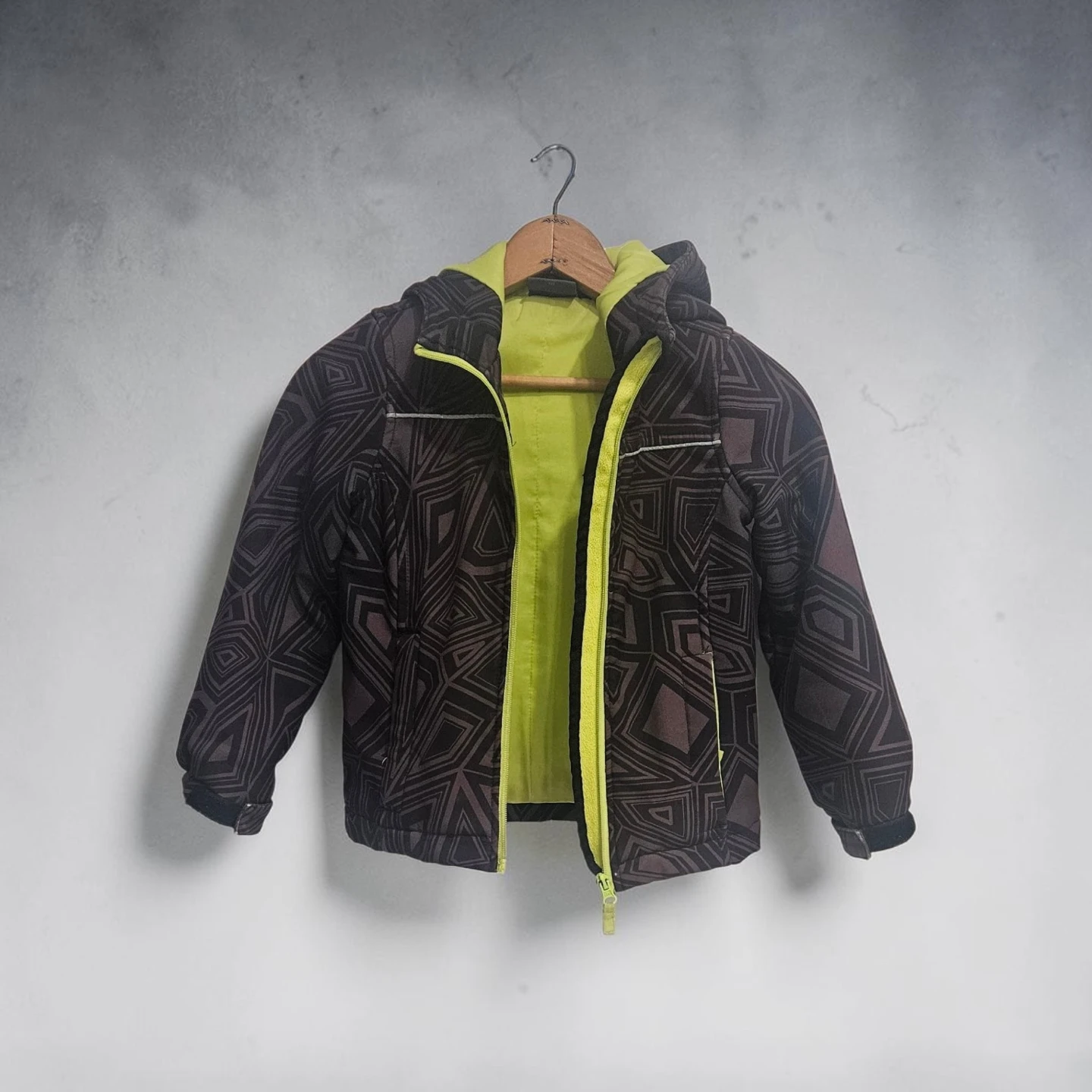 Kids Geometric Print Winter Jacket