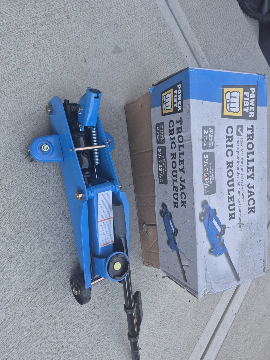 Power Fist Blue Trolley Jack (2 ton) - photo 2