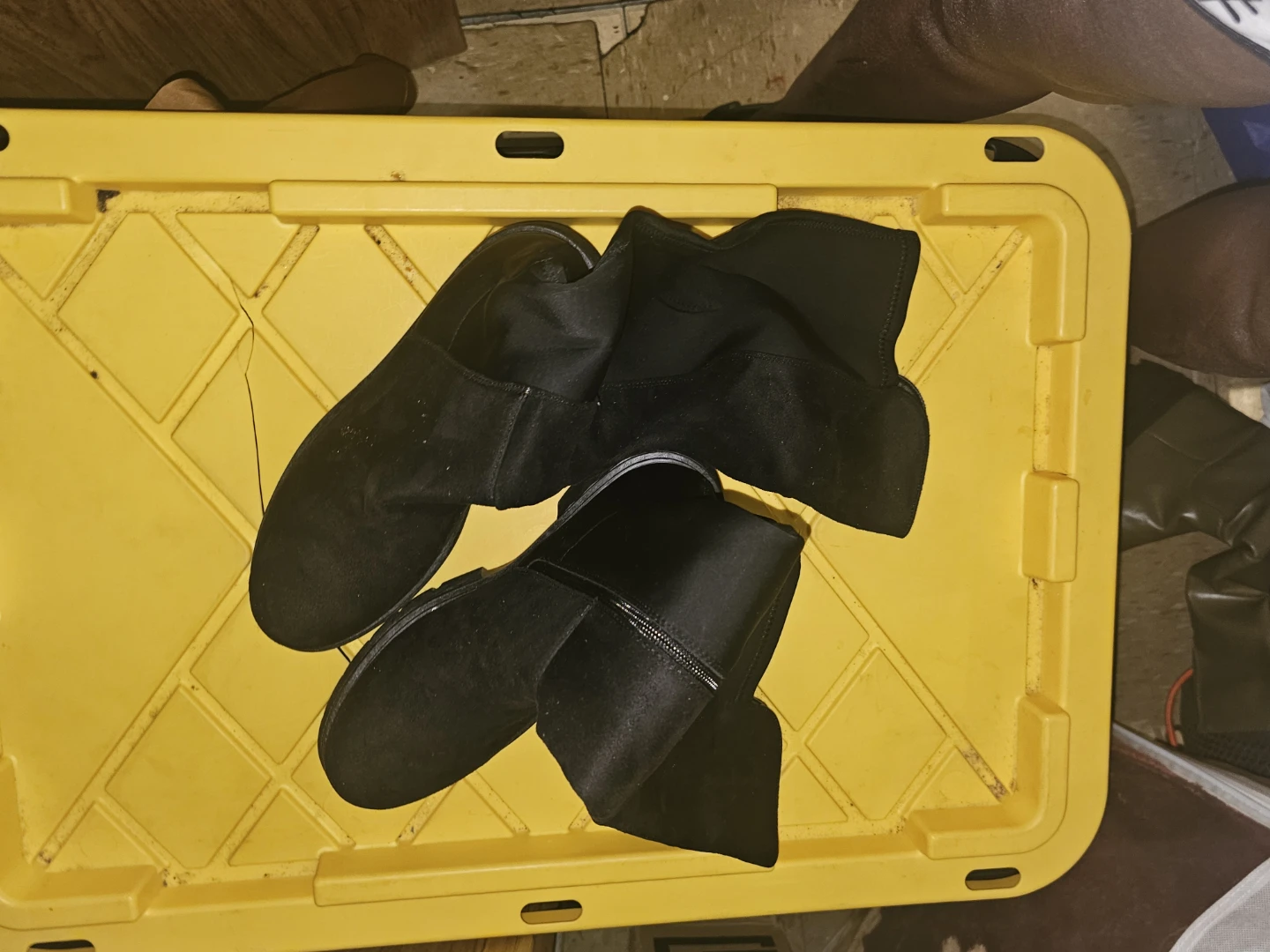 Black Over-the-Knee Suede Boots