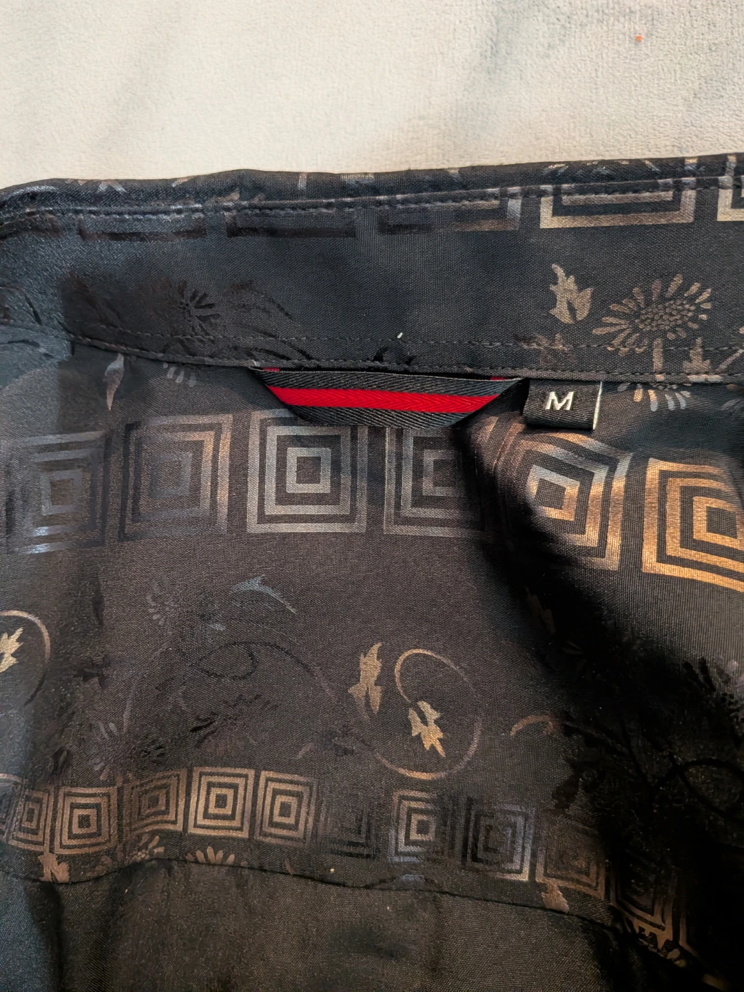 Black and Bronze Patterned Long Sleeve Shirt - photo 2
