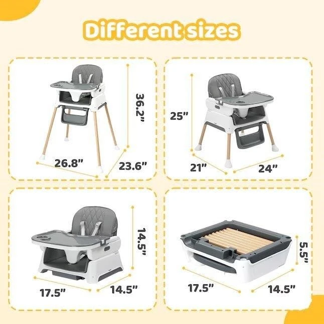 Convertible Baby High Chair and Booster Seat - photo 3