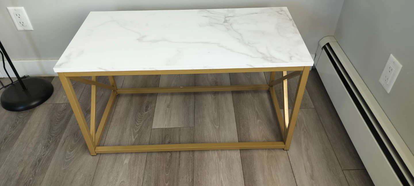 White Marble Effect Coffee Table