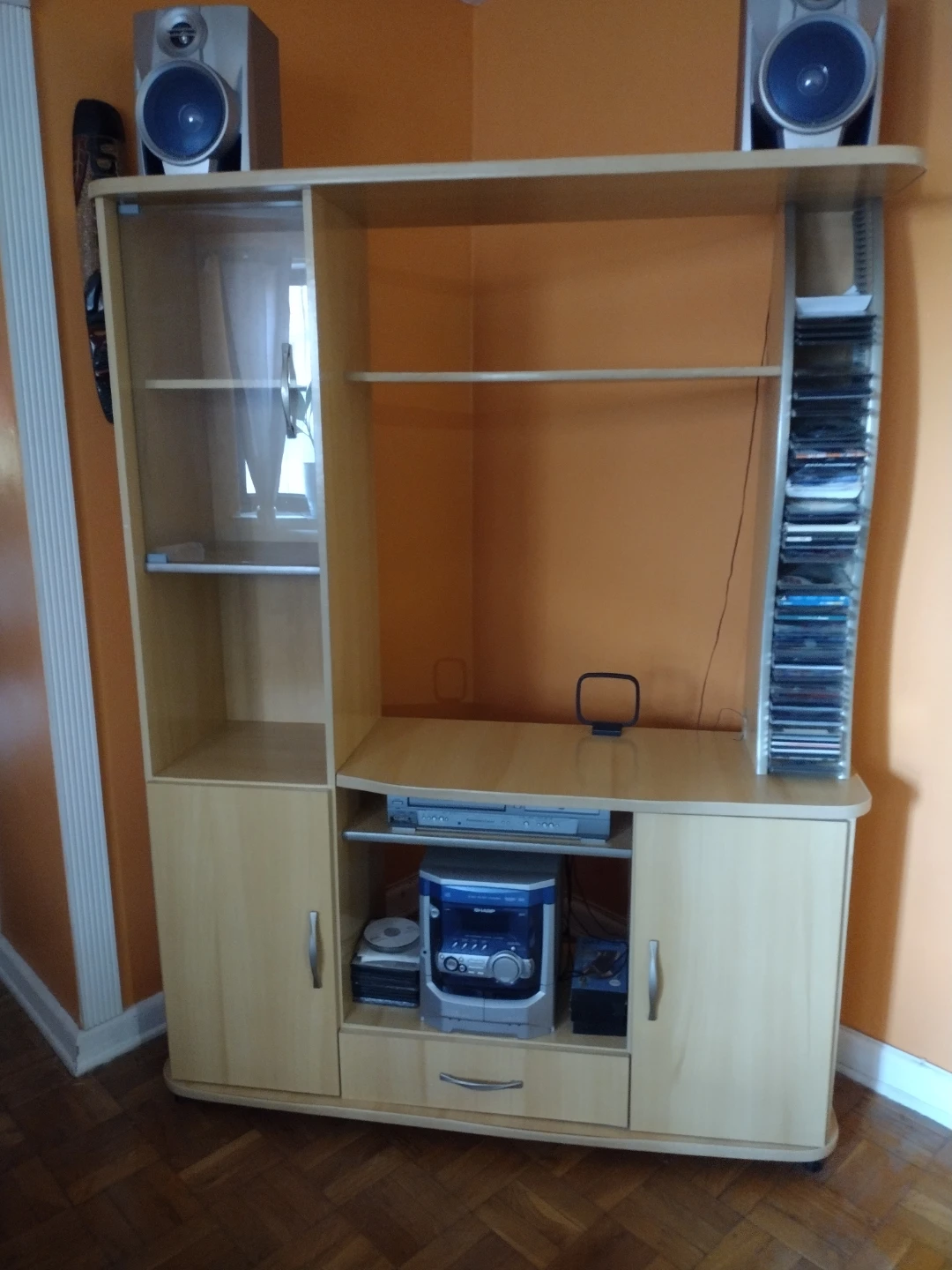 Entertainment Center with Storage Shelves - photo 2
