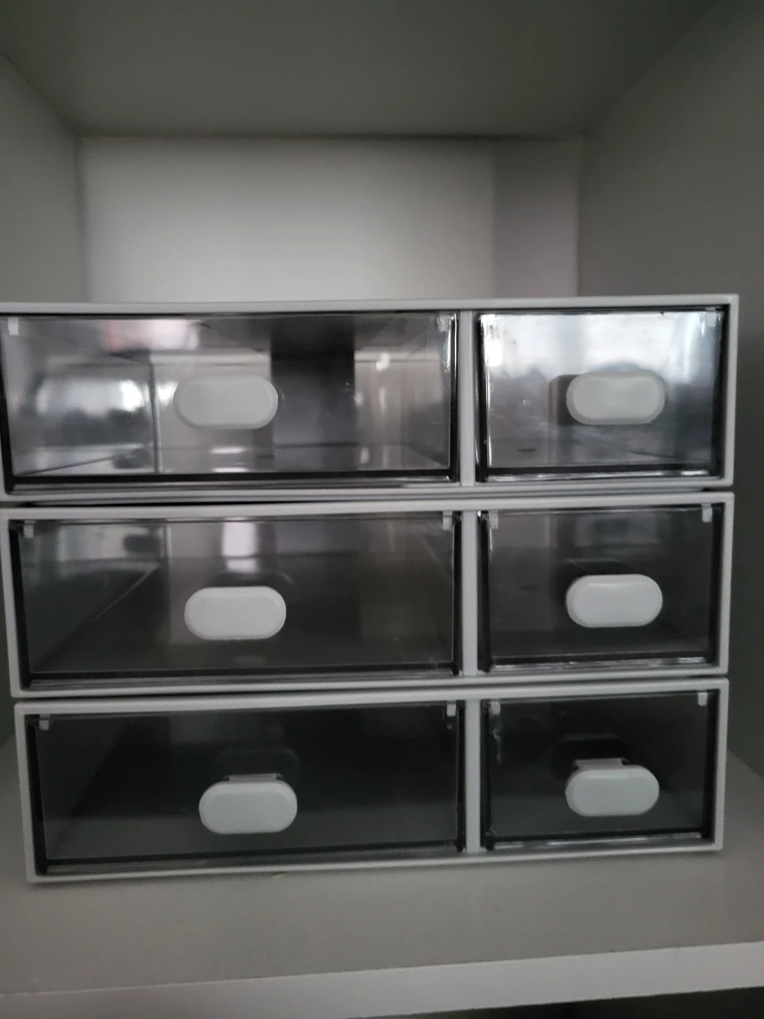 Clear Acrylic Desktop Organizer with 3/6 Drawers - photo 3