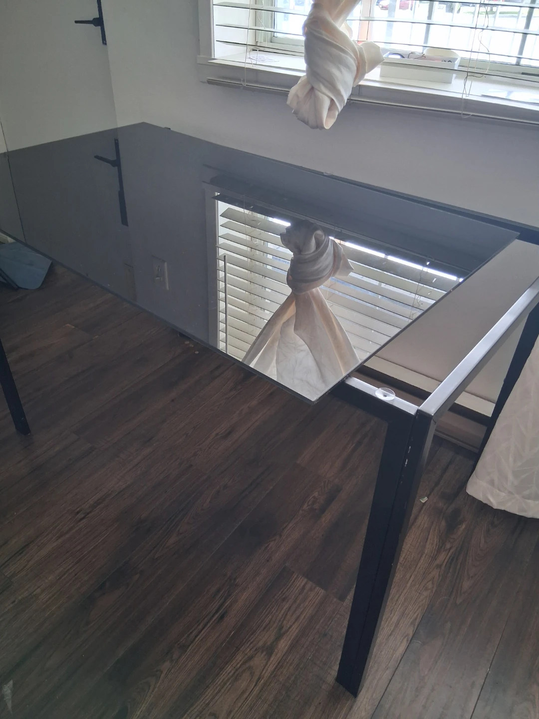 Black Glass Top Dining Table - photo 2