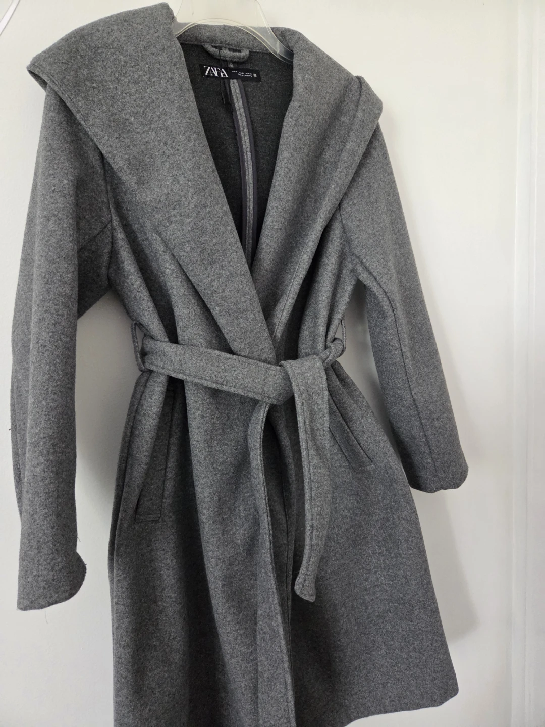 Zara Grey Hooded Coat - photo 2