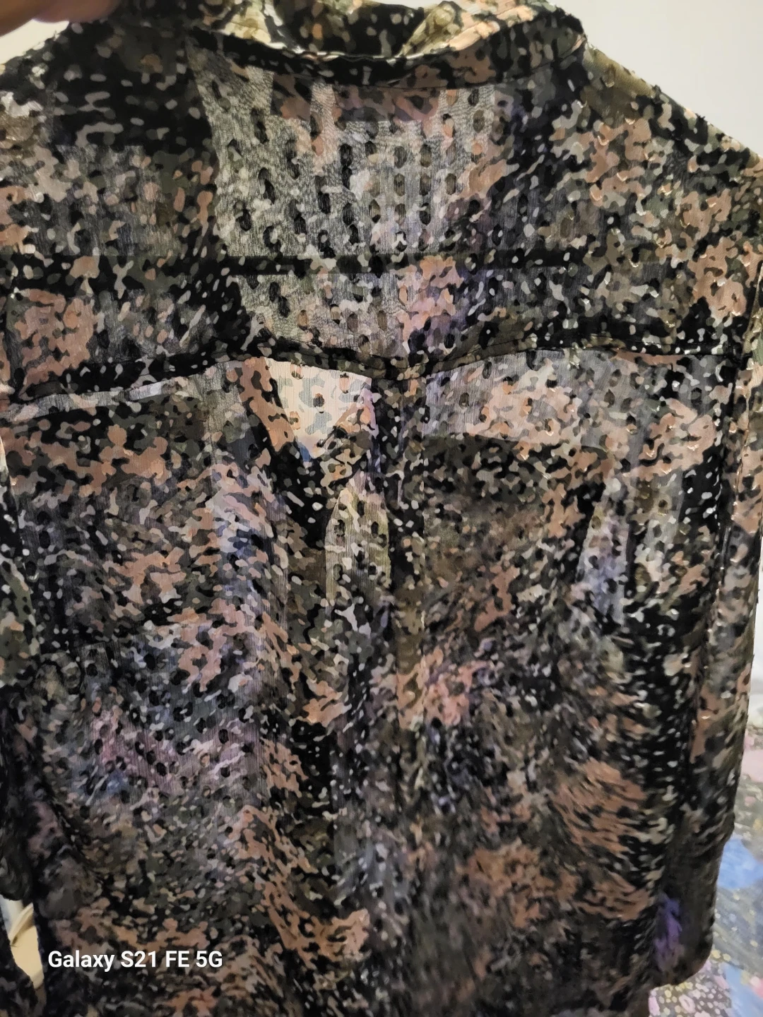 New York & Company Camo Print Button-Down Shirt