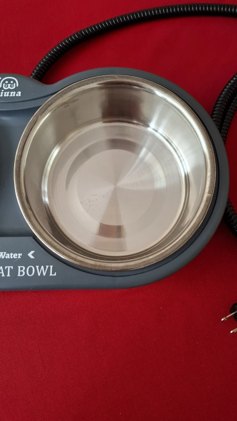 Fuliuna Heated Cat Bowl with Stainless Steel Bowls - photo 5