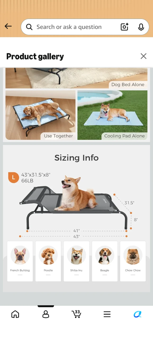 Sweetnight Elevated Dog Bed Size L - photo 4
