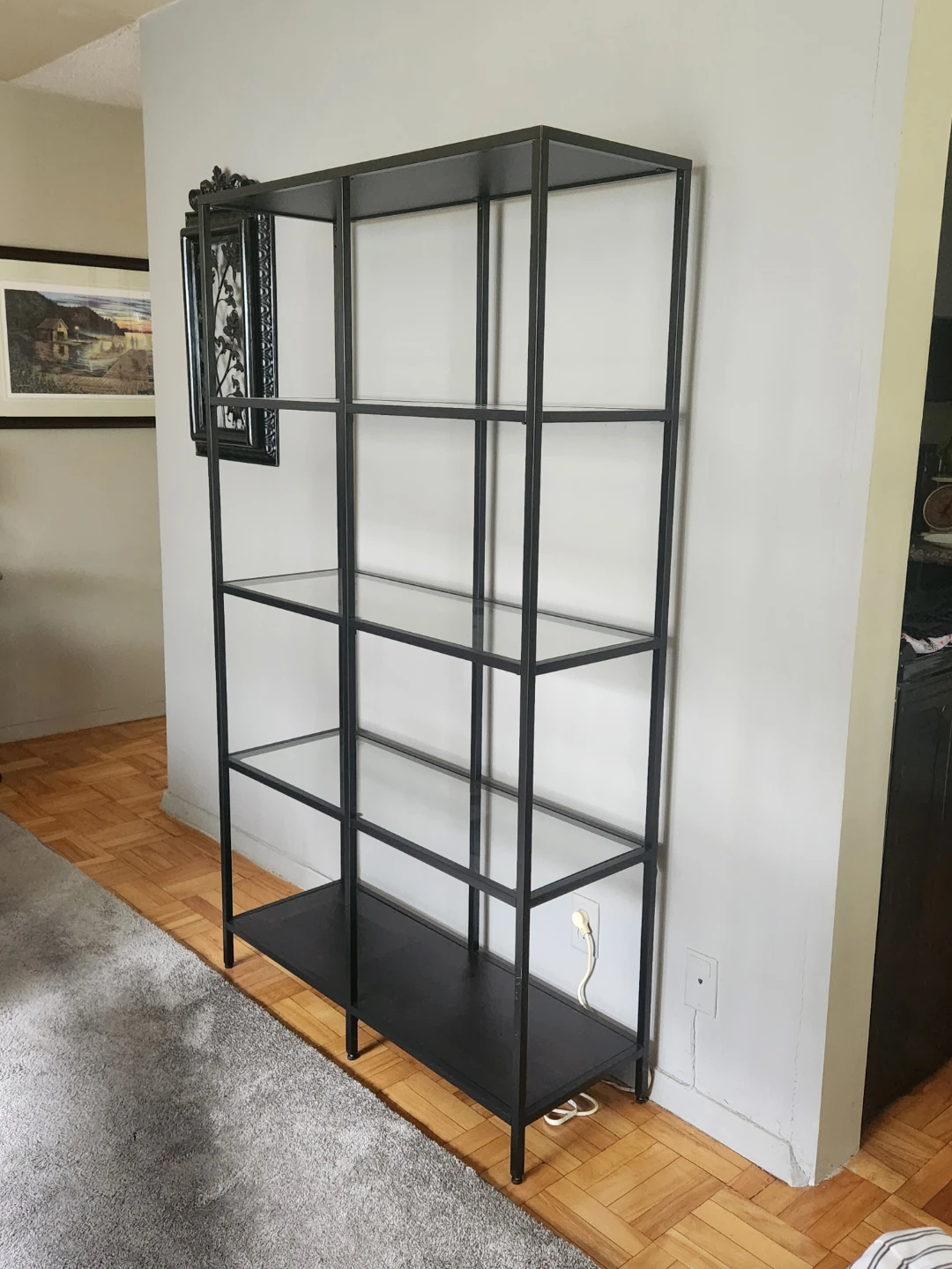 Black Metal and Glass Bookshelf - photo 2