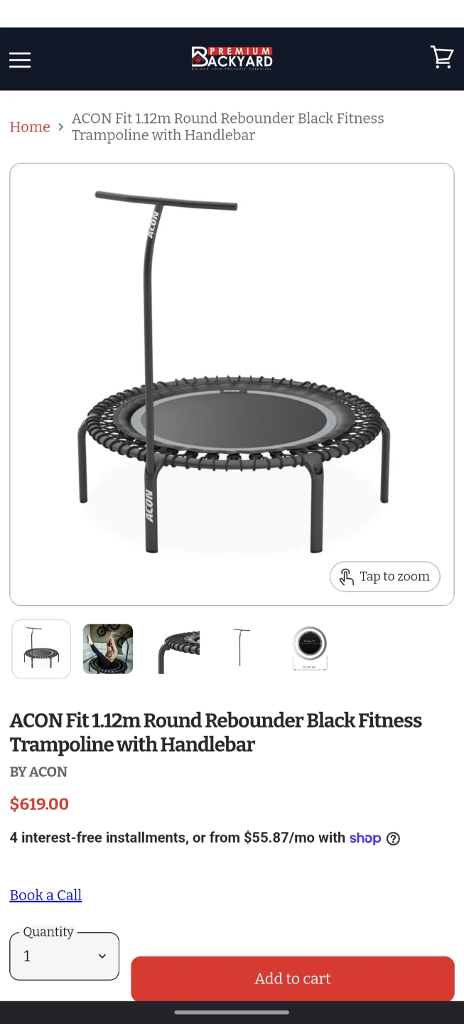 ACON Fit 1.12m Round Rebounder Fitness Trampoline - photo 2