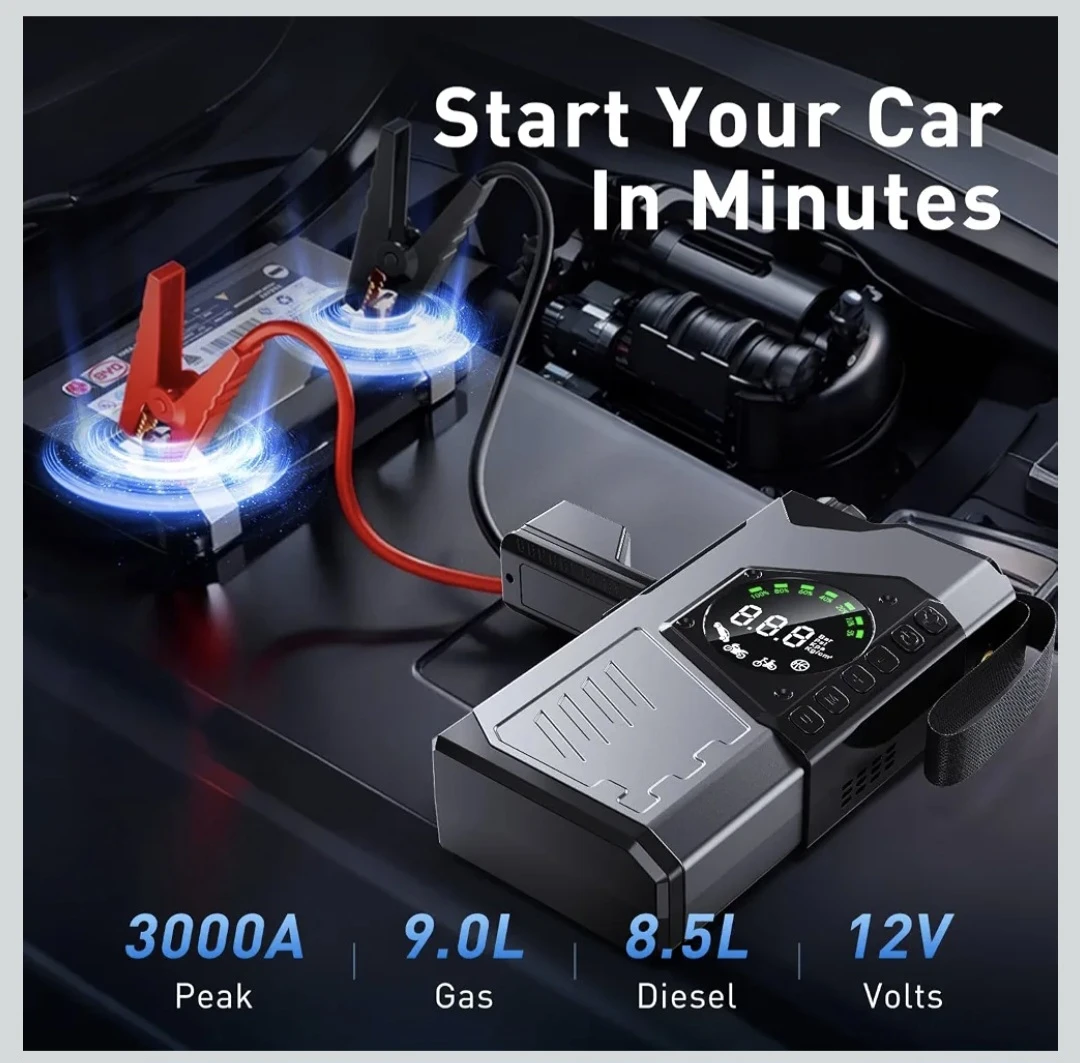 150Psi Super Fast Portable Inflator & Car Jump Starter - photo 2