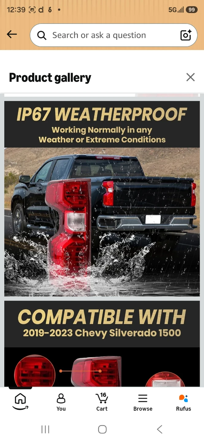 Chevy Silverado 1500 Tail Light (2019-2023) - photo 3