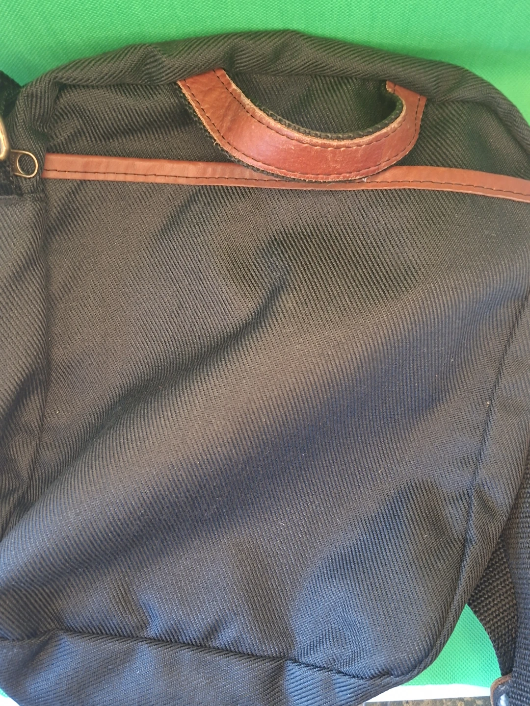 Vintage Eagle Creek Black Canvas Leather Messenger Travel Bag - photo 3
