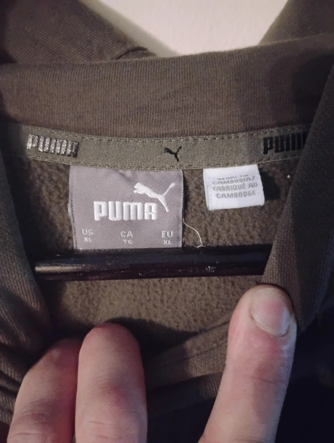 Puma Olive Green Hoodie Size XL - photo 3