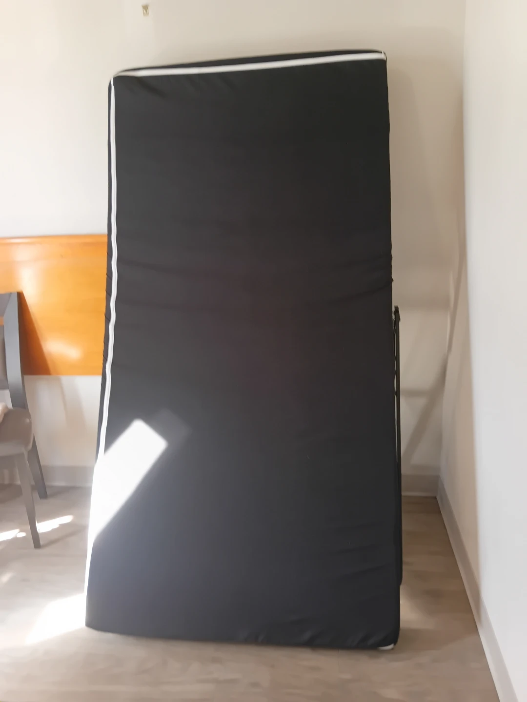 Single rollaway bed frame with mattress