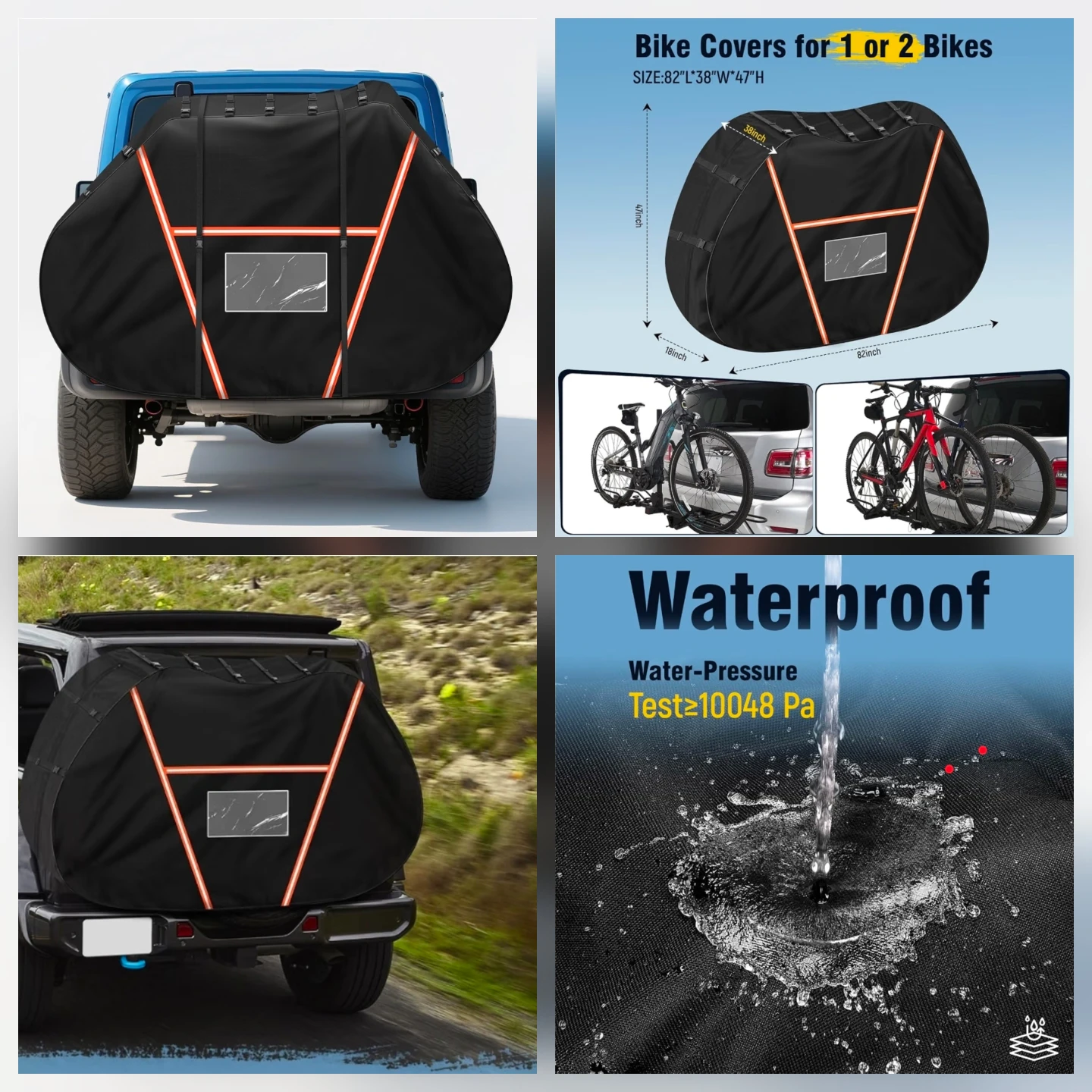 Waterproof Bike Cover for 1 or 2 Bikes