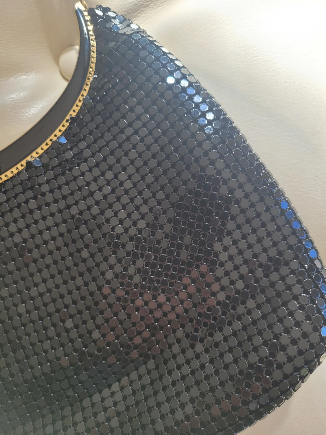 Vintage Black Mesh Clutch/Shoulder Bag - photo 3