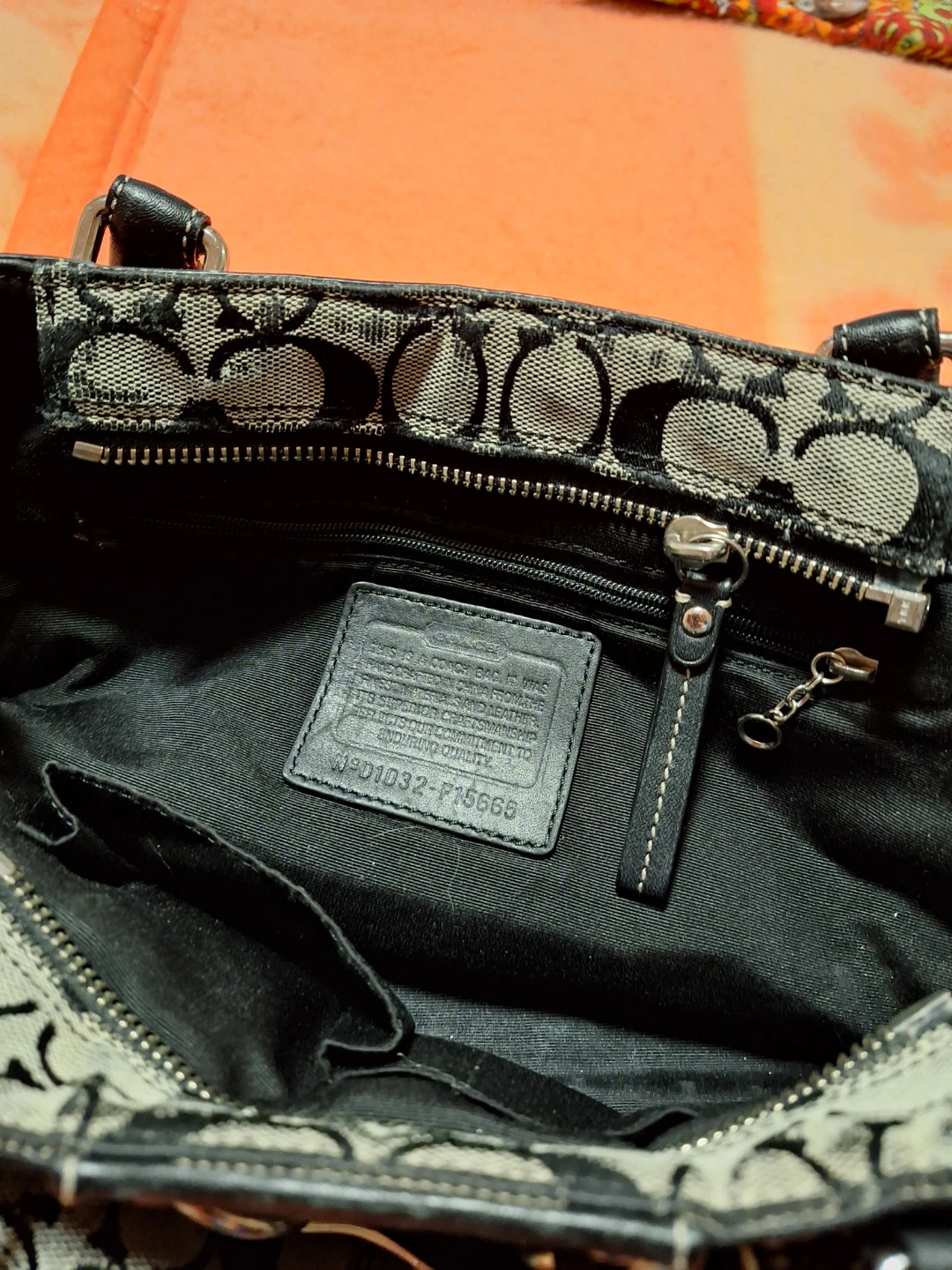 Coach Signature Canvas and Leather Handbag