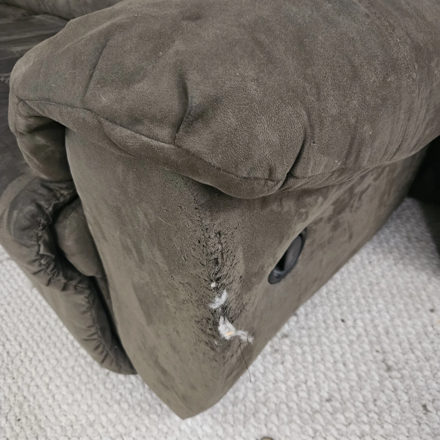 Dark Grey Reclining Sofa - photo 3