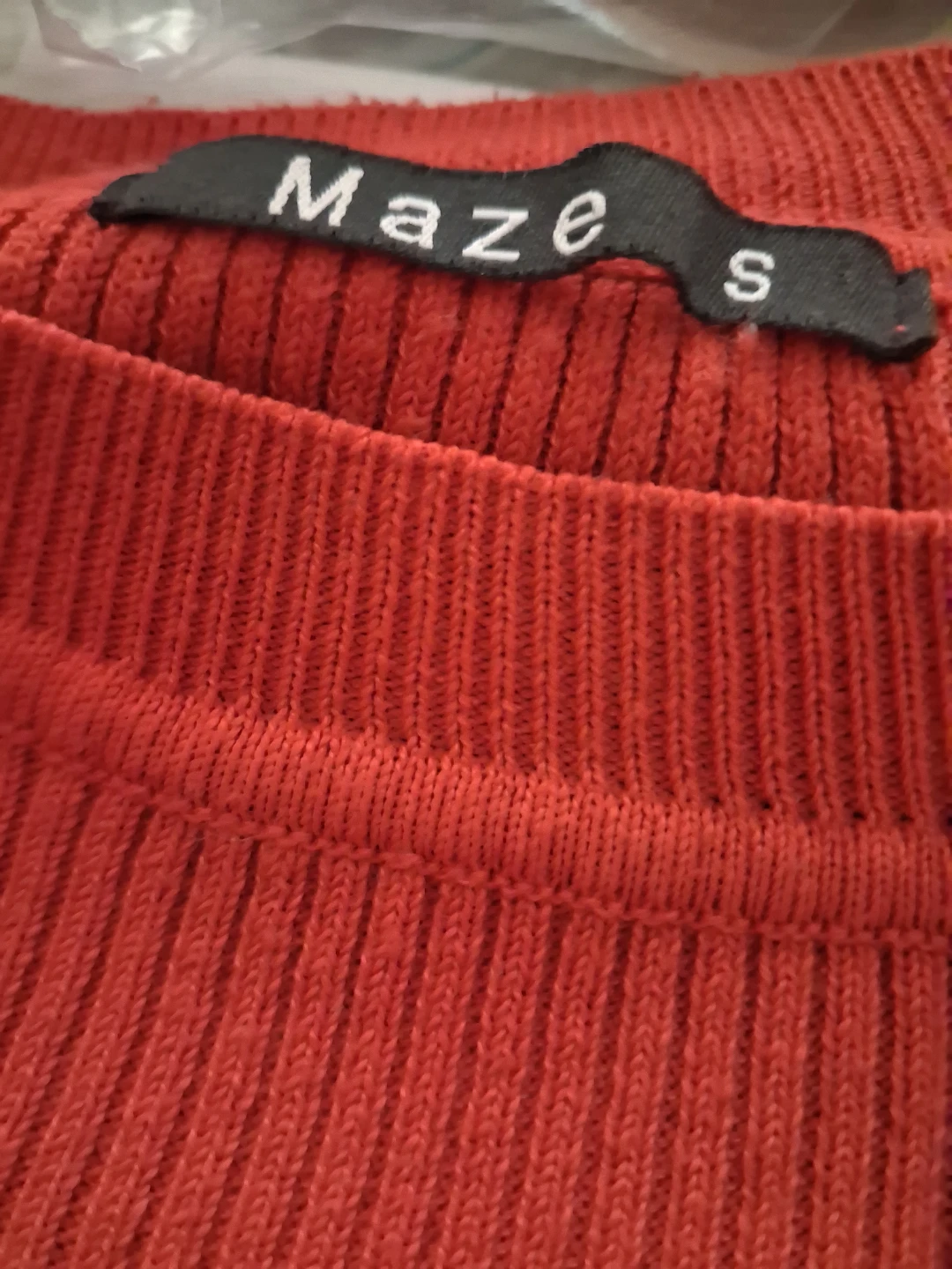 Maze Orange Ribbed Long Sleeve Top - photo 2