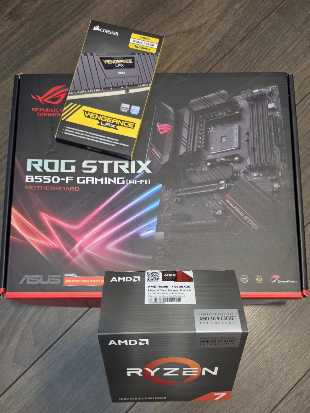 5800X3D with AIO, ASUS B550-F, Corsair DDR4 32GB 3600Mhz - photo 3