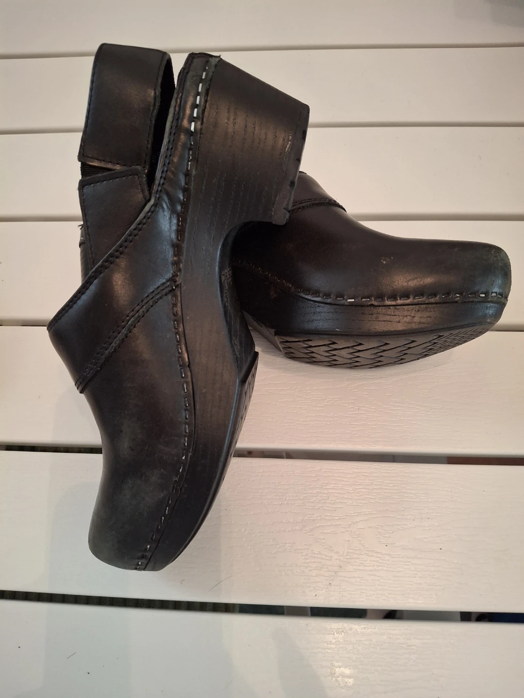 Dansko Black Leather Clogs - photo 5
