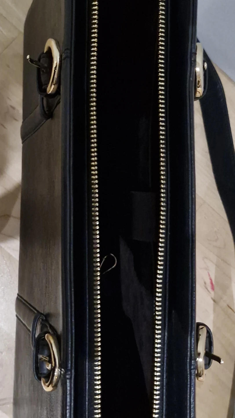 Genuine Leather Black Laptop Bag - photo 3
