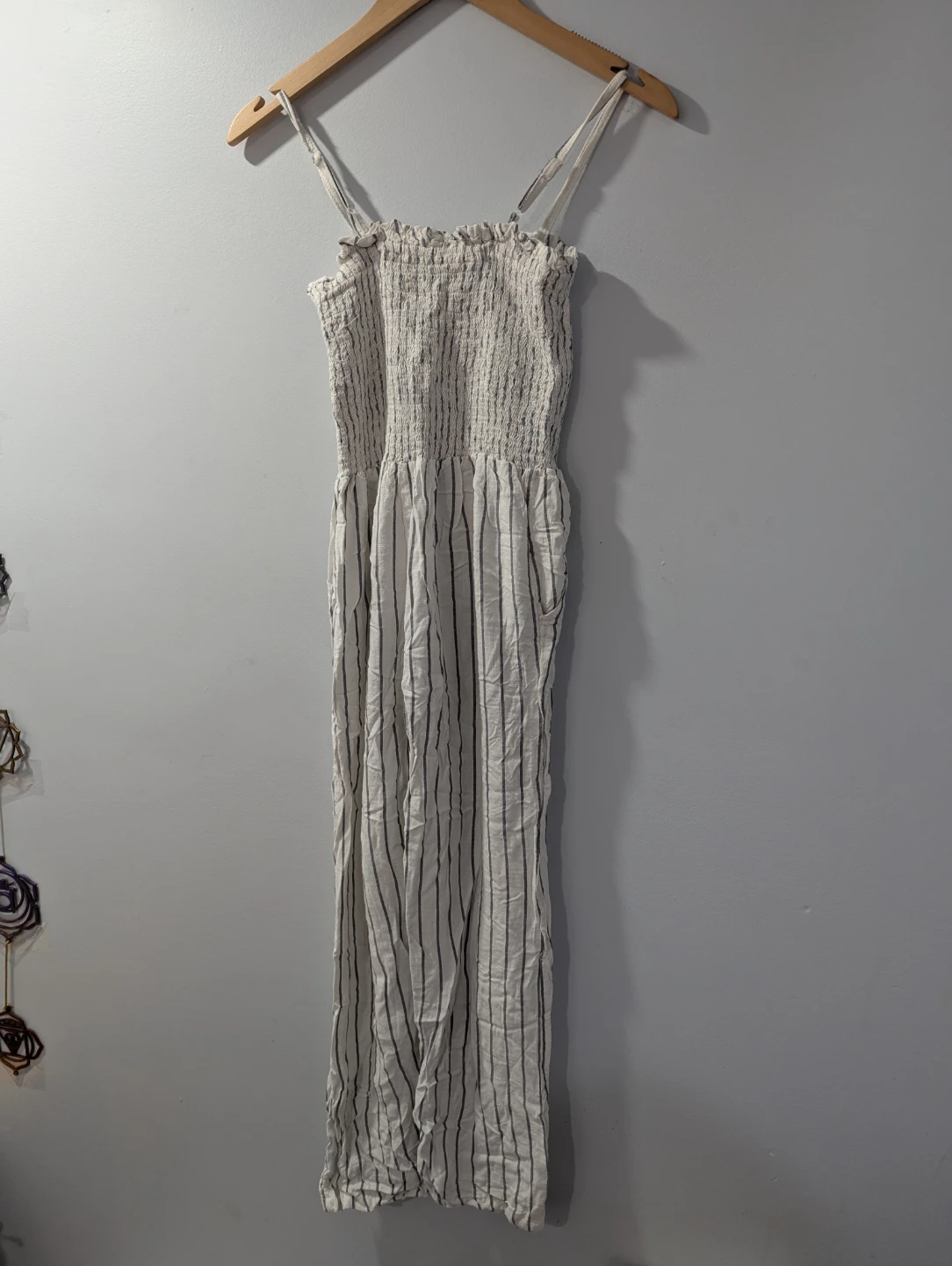 Striped Smocked Jumpsuit - photo 3