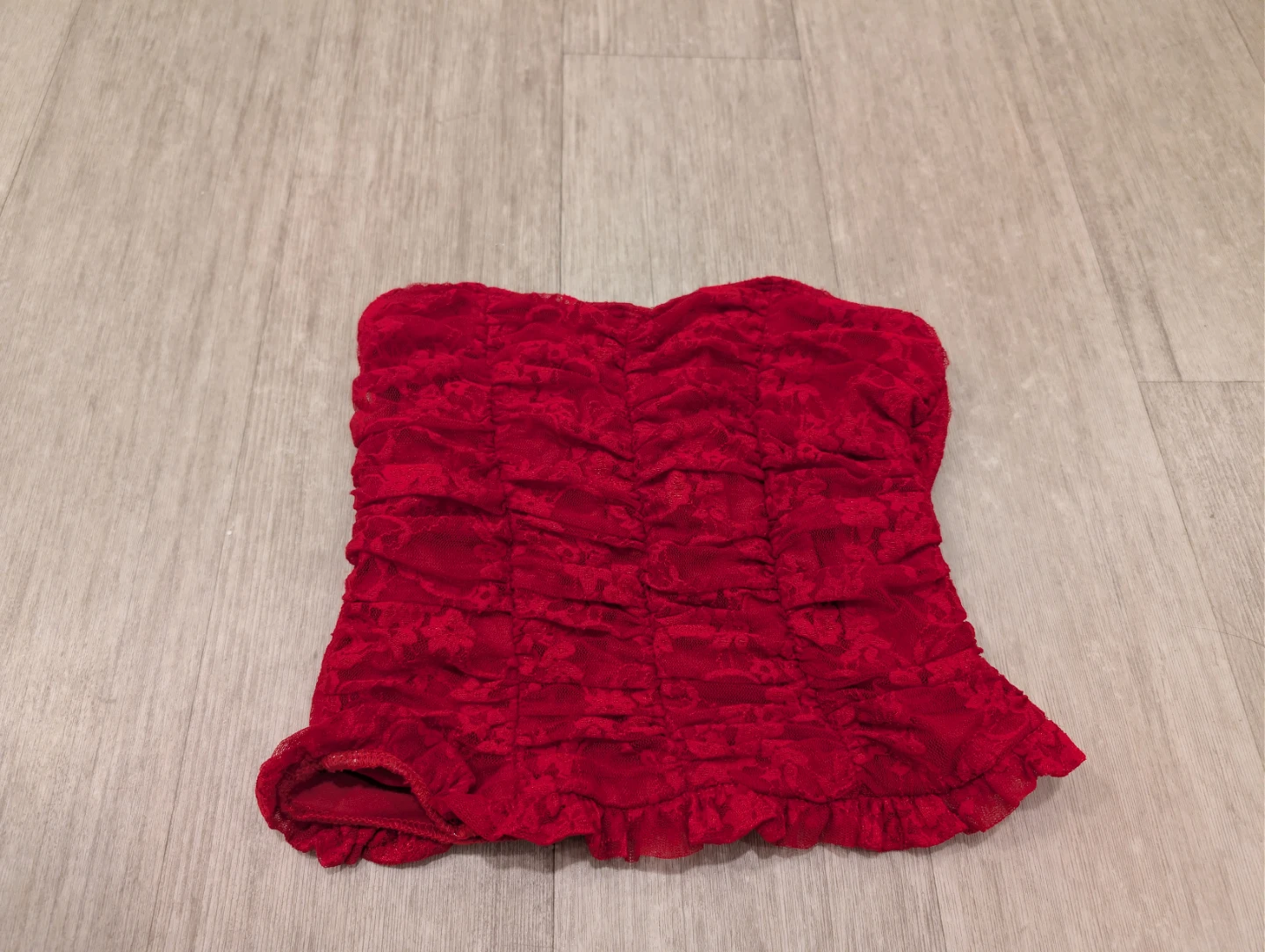 Urban Outfitters Red Lace Tube Top