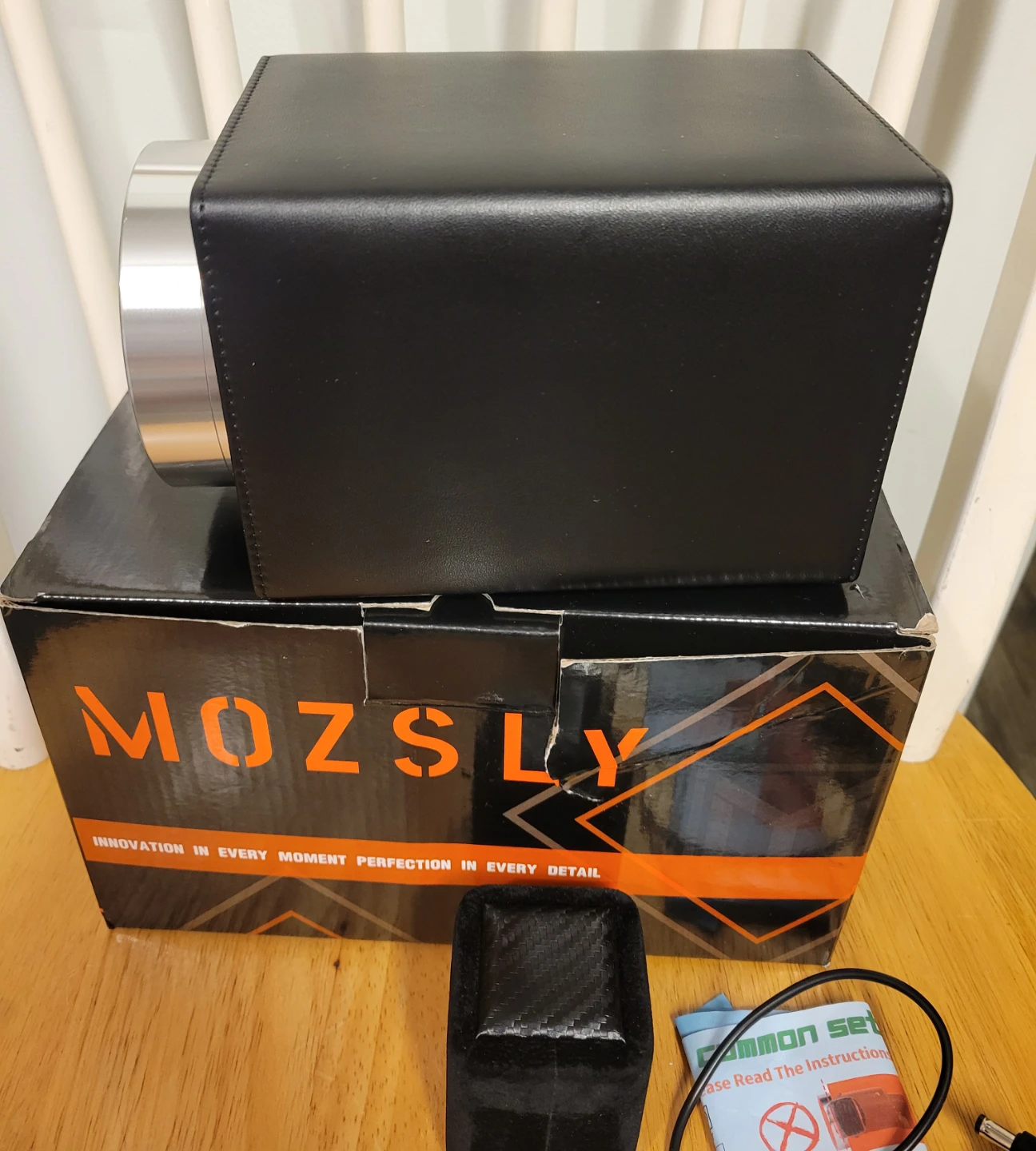 MOZSLY Watch Winder Automatic Watch w/ Quiet Motor Black NEW - photo 5