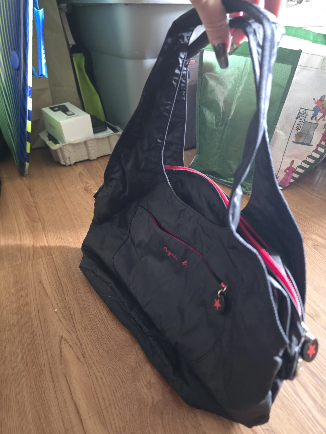 Agnès b. Black Nylon Shoulder Bag - photo 5