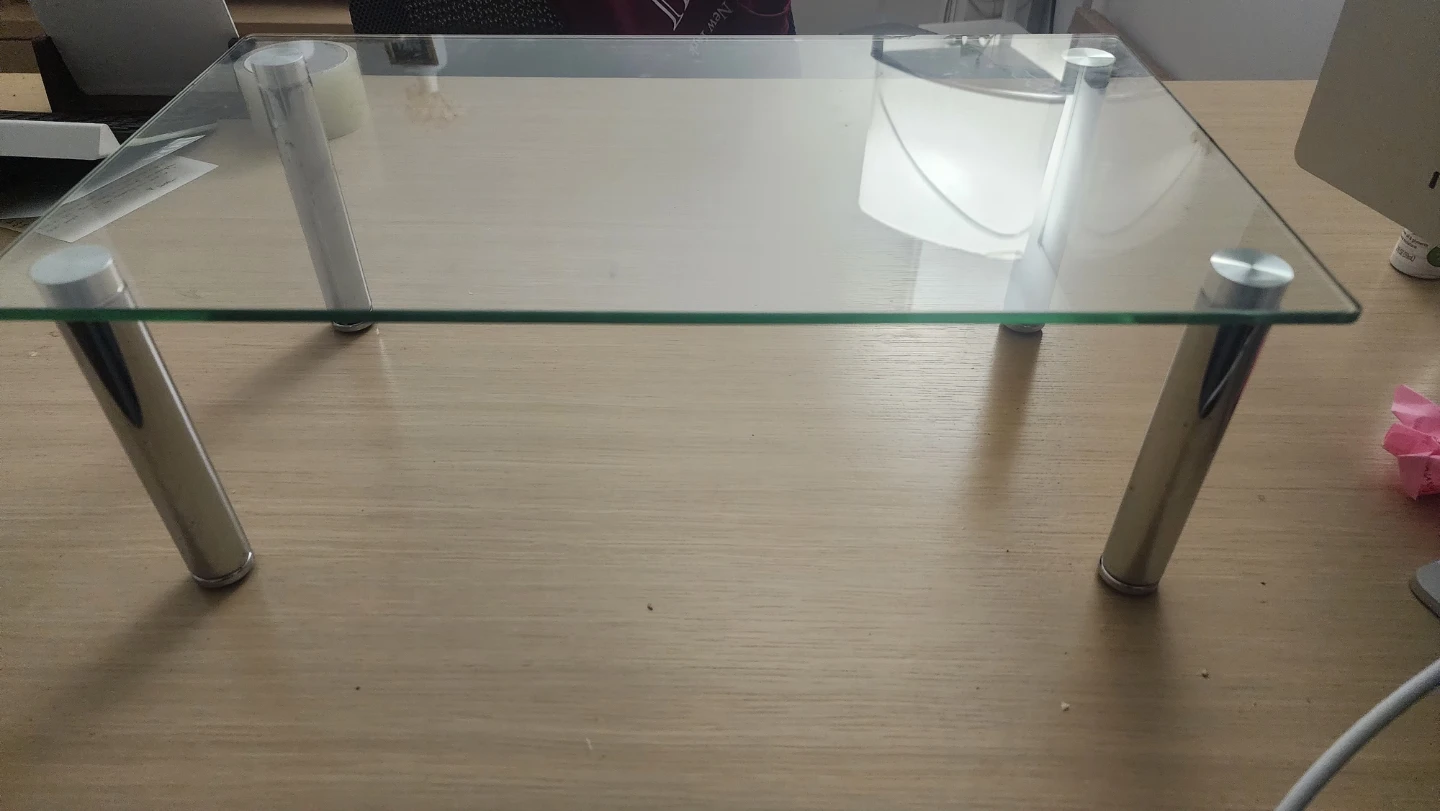 Glass Monitor Stand with Metal Legs - photo 2