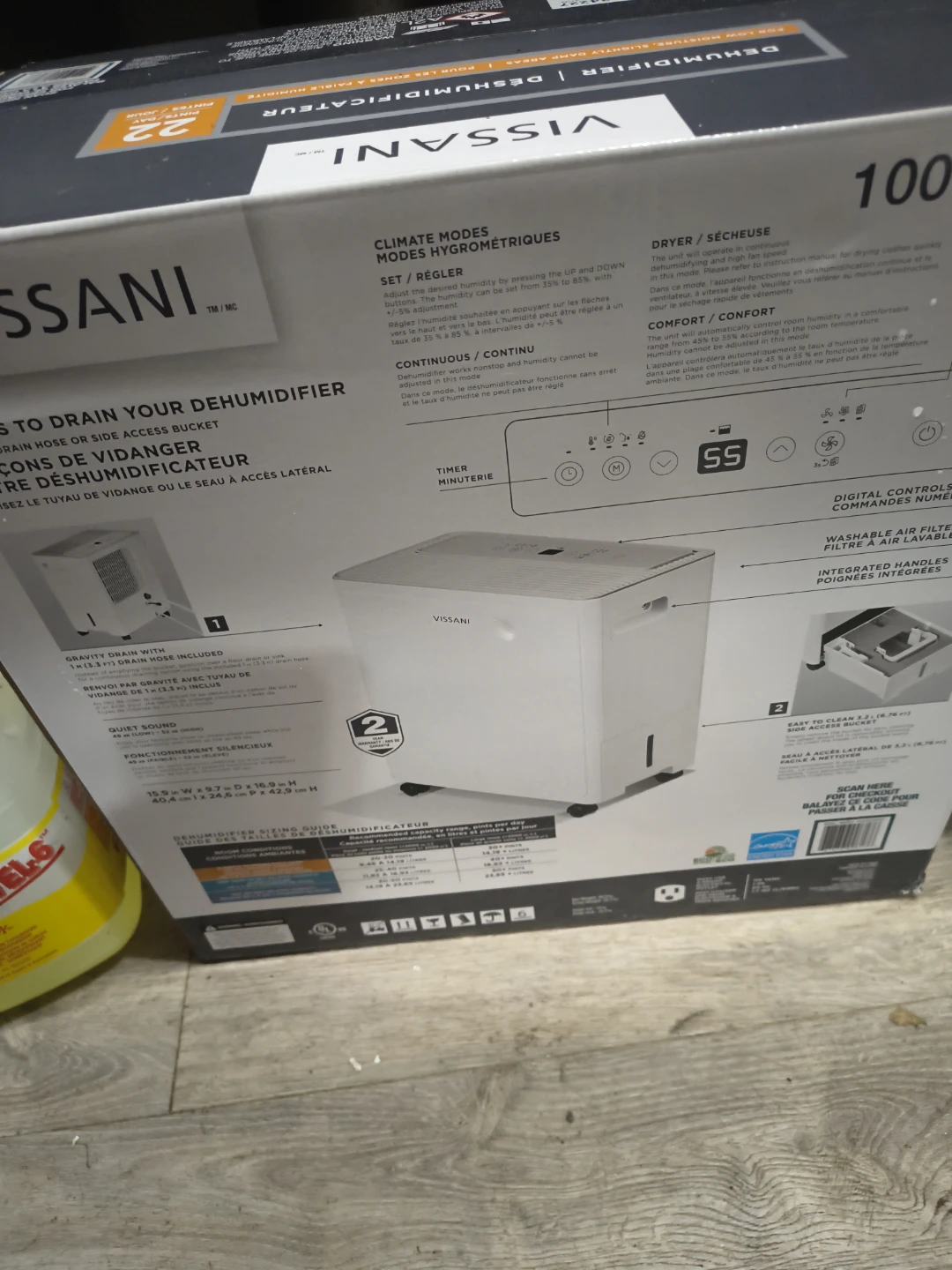 Vissani 22-Pint Dehumidifier