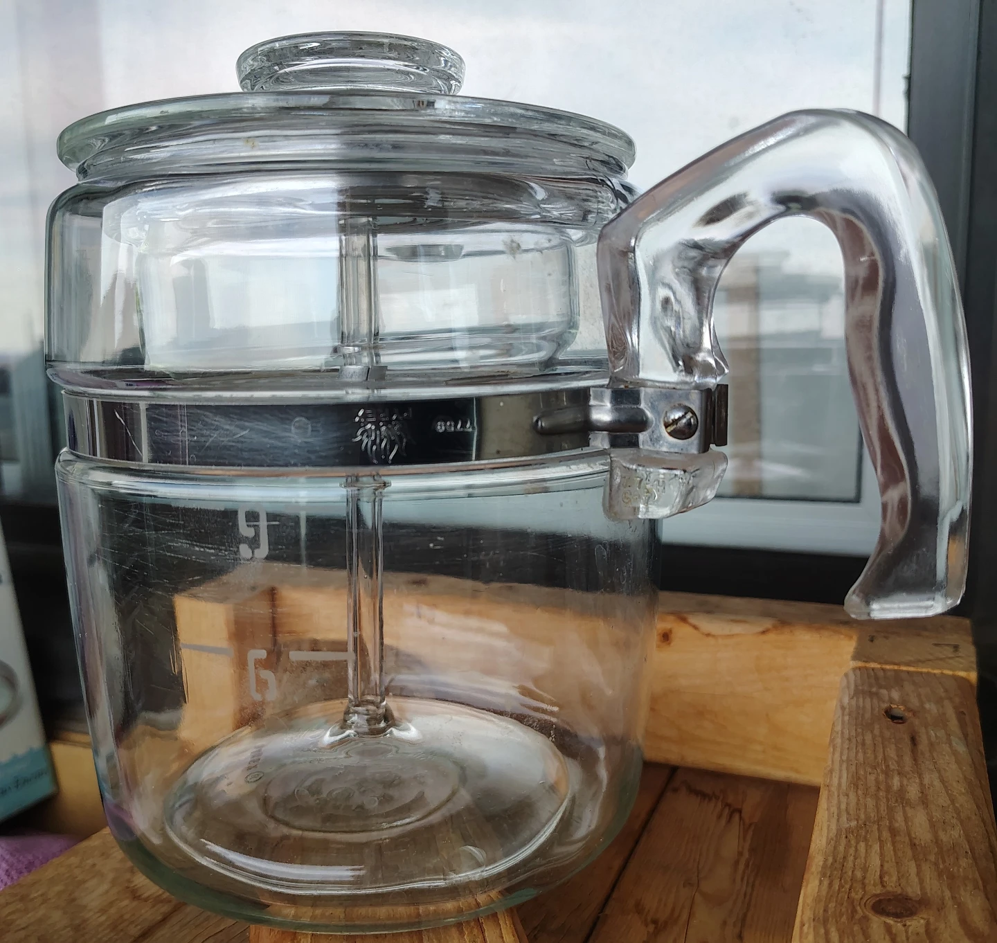 1950s vintage Pyrex Flameware Glass Coffee Percolator