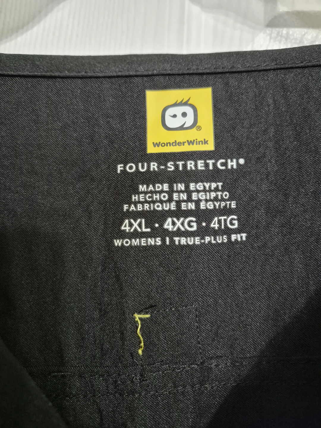 Black Four Stretch Wonder Wink size 4X Nursing Medical Scrub Top - photo 2