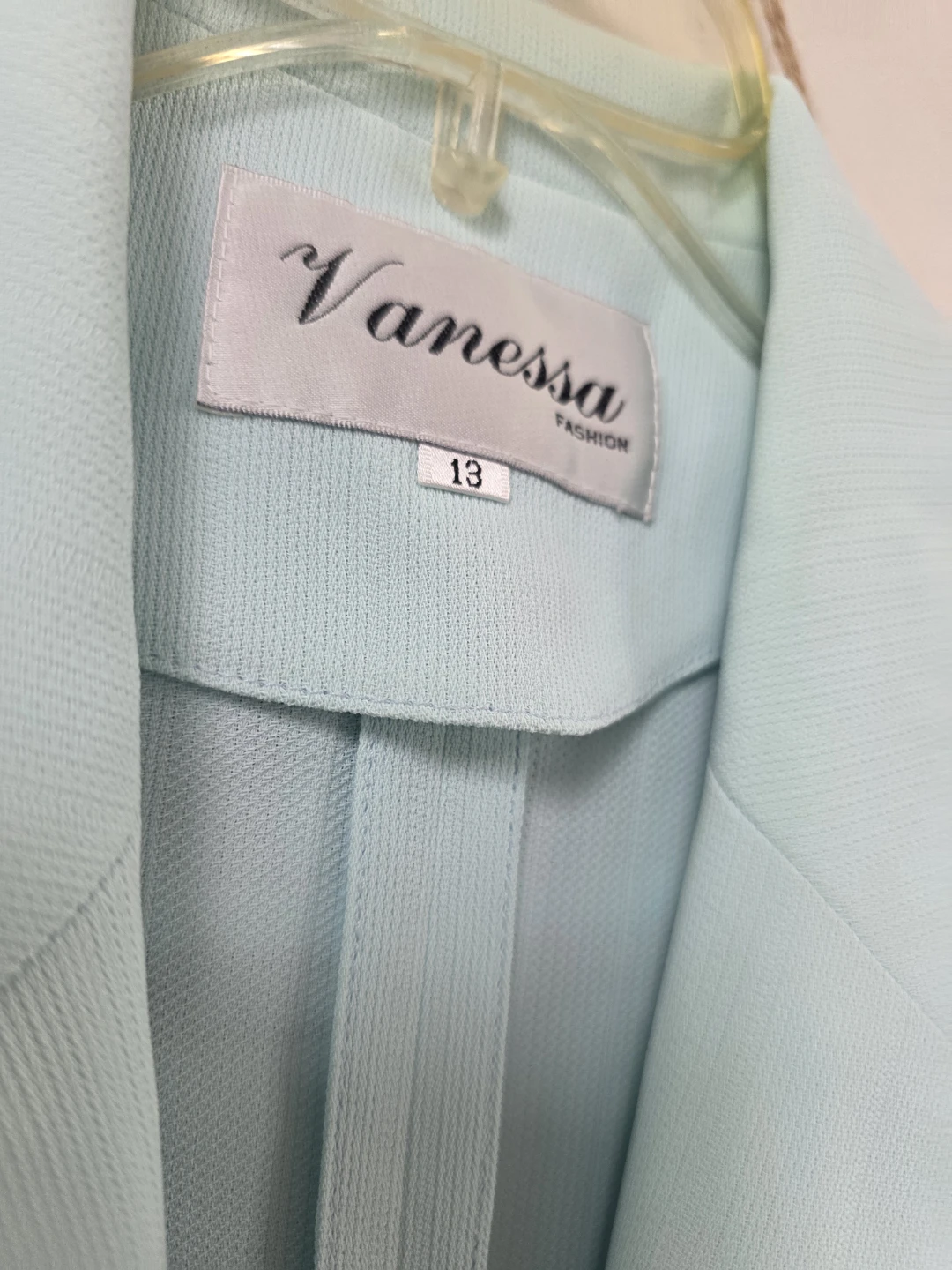 Vanessa Fashion Light Blue Short Sleeve Blazer Size 13 - photo 3